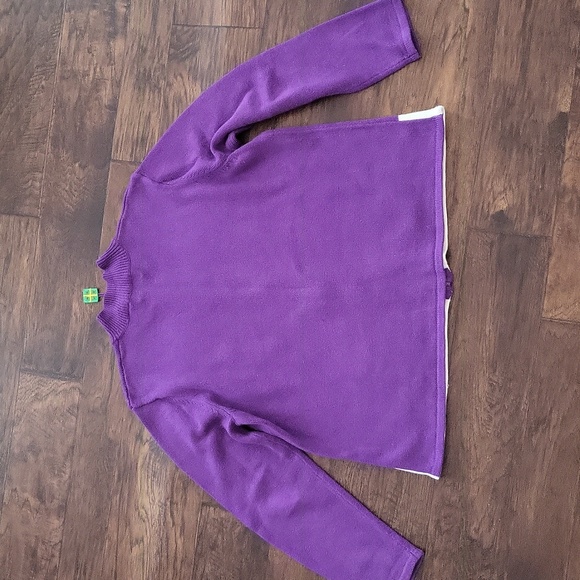 Purple Snowman Christmas Sweater Zip Up Size Large - Picture 8 of 8